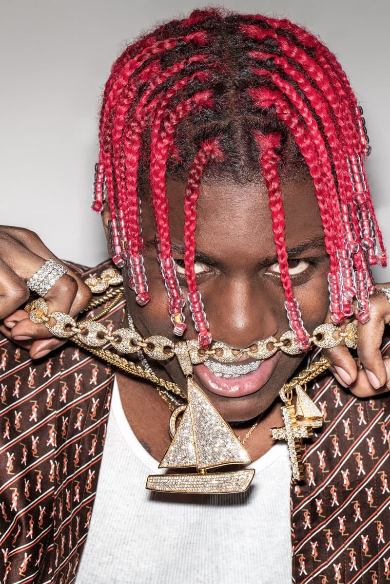 Lil Yachty in Hulkamania Shirt With Dog For EXIT Magazine