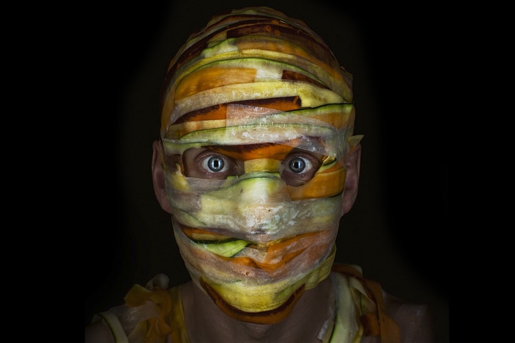 These Strange Photographs of a Chef Wearing His Ingredients Are Beyond Creepy