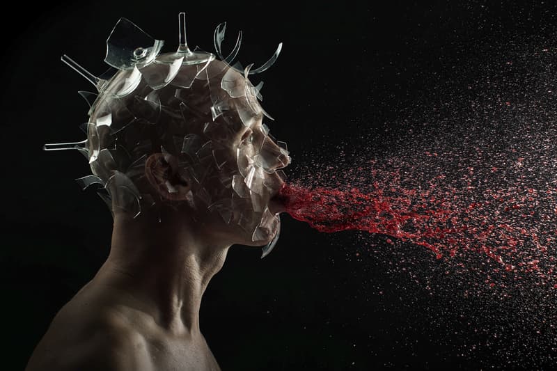 MENU Photo Series of Chef Wearing Ingredients