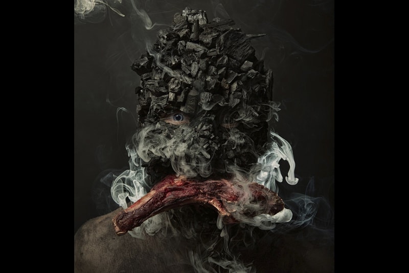 MENU Photo Series of Chef Wearing Ingredients