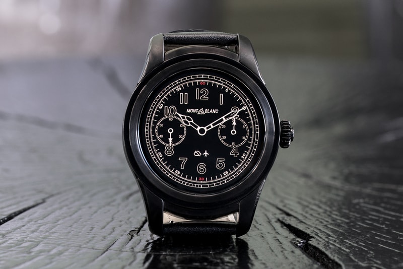 montblanc summit smart watch pvd coated stainless steel black dial