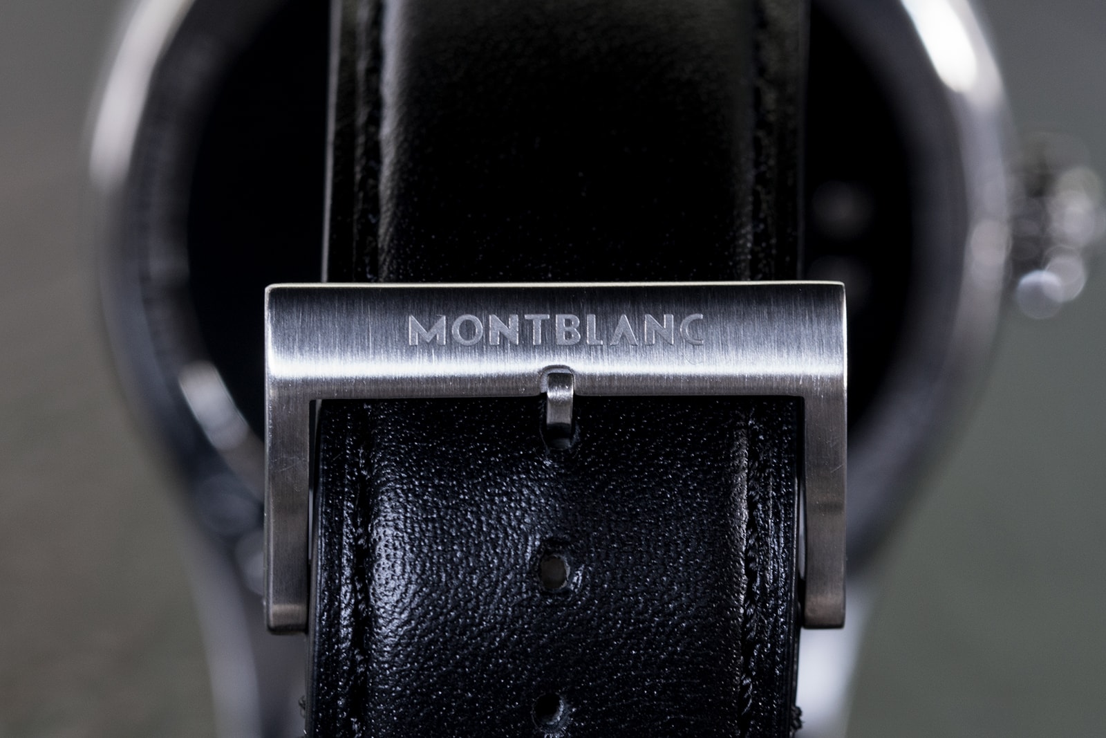 montblanc summit smart watch stainless steel band logo