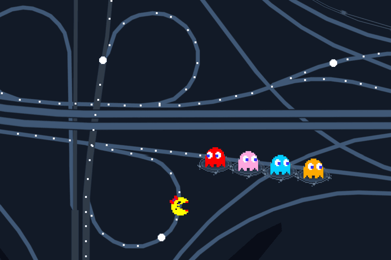 Ms Pac Man Google Maps April Fools Day