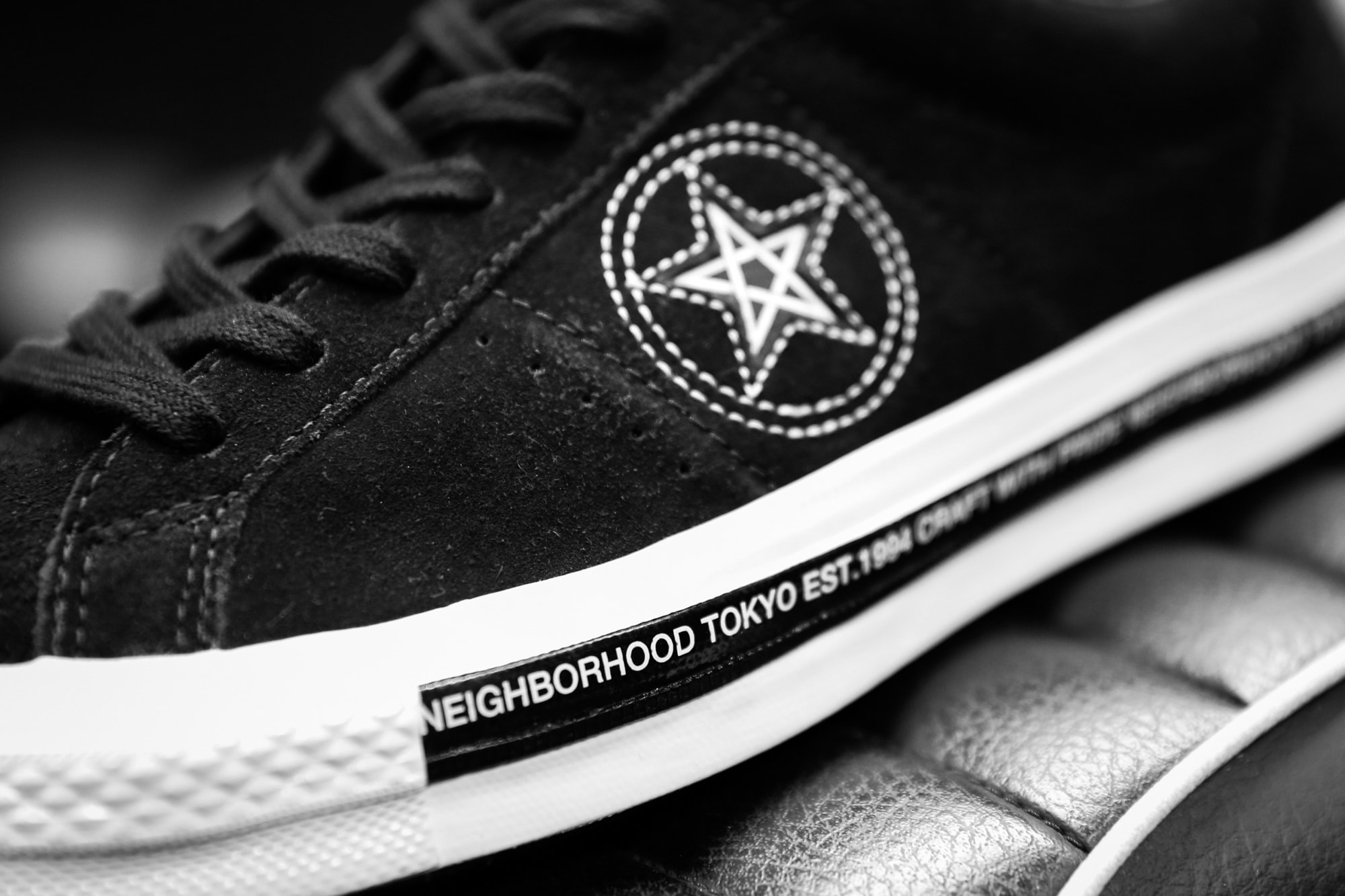 NEIGHBORHOOD Converse One Star Sneaker black suede 2017