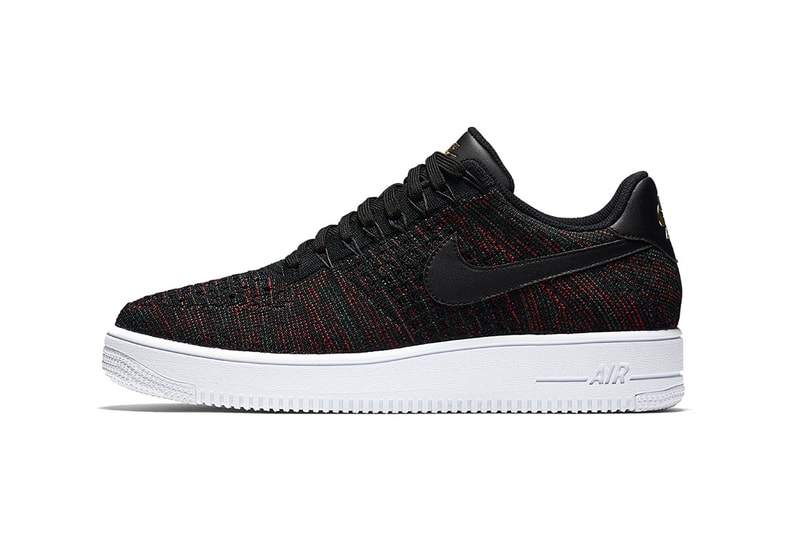 Nike Air Force 1 Low Flyknit Multicolor Burgundy Profile
