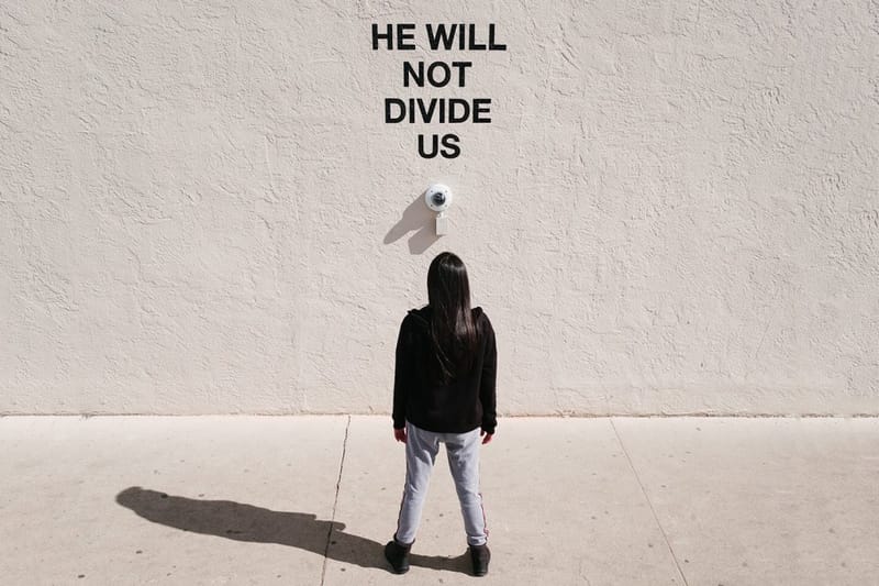 Shia LaBeouf Moves Controversial 'HE WILL NOT DIVIDE US' Installation to the UK