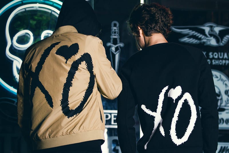 The Weeknd XO x H&M multi logo gray hoodie