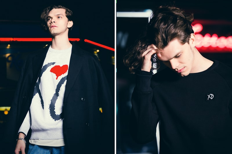 The Weeknd H&M "Spring Icons" Lookbook XO coat bomber jacket sweatshirt