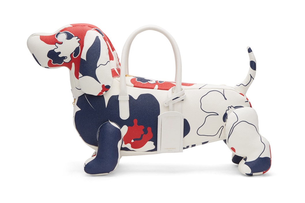 Thom Browne Introduces a Tricolor Floral Hector Dog Tote Leather Doggy Bag SSENSE