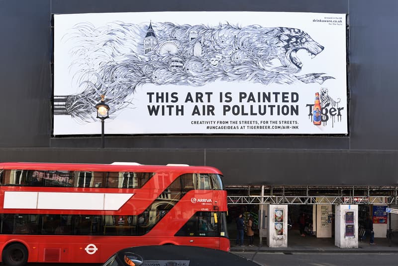 Tiger Beer Present Air-Ink Pollution Pen Art