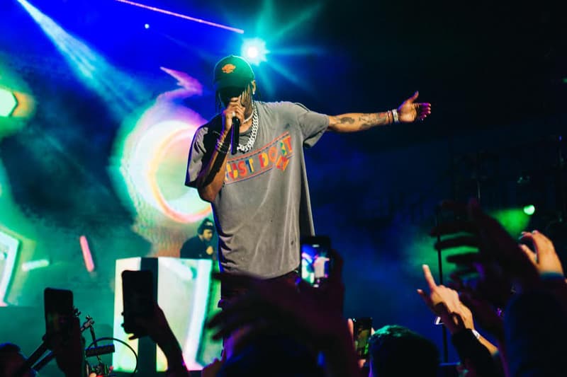 Travis Scott Plays Surprise Show at Nike Air Pop-Up Shop on La Brea Ave Tonight