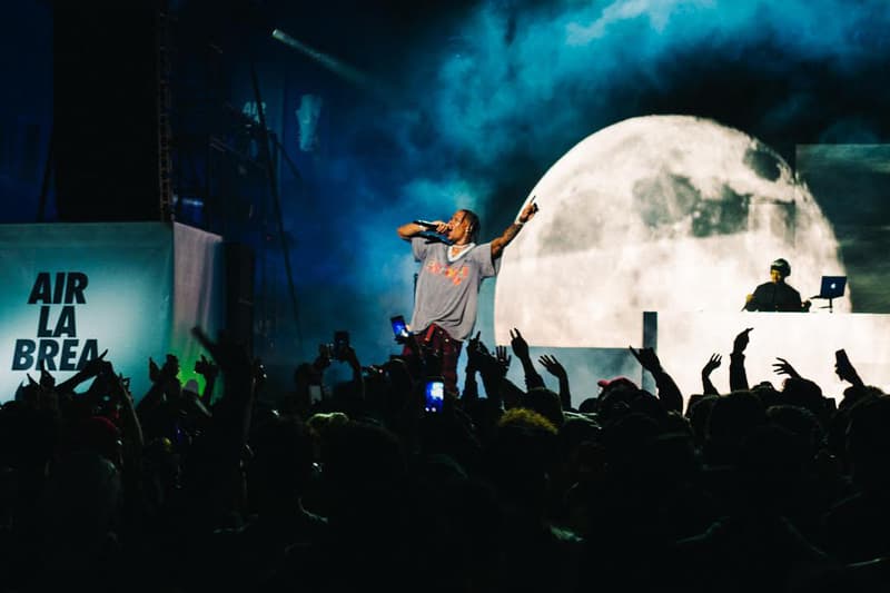 Travis Scott Plays Surprise Show at Nike Air Pop-Up Shop on La Brea Ave Tonight