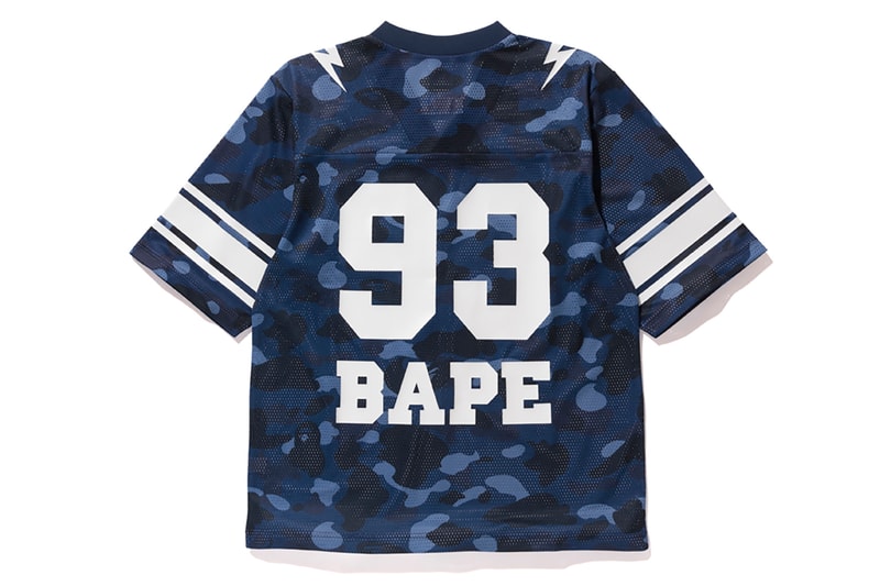 Bape x Champion Blue Camouflage NFL Top Reverse