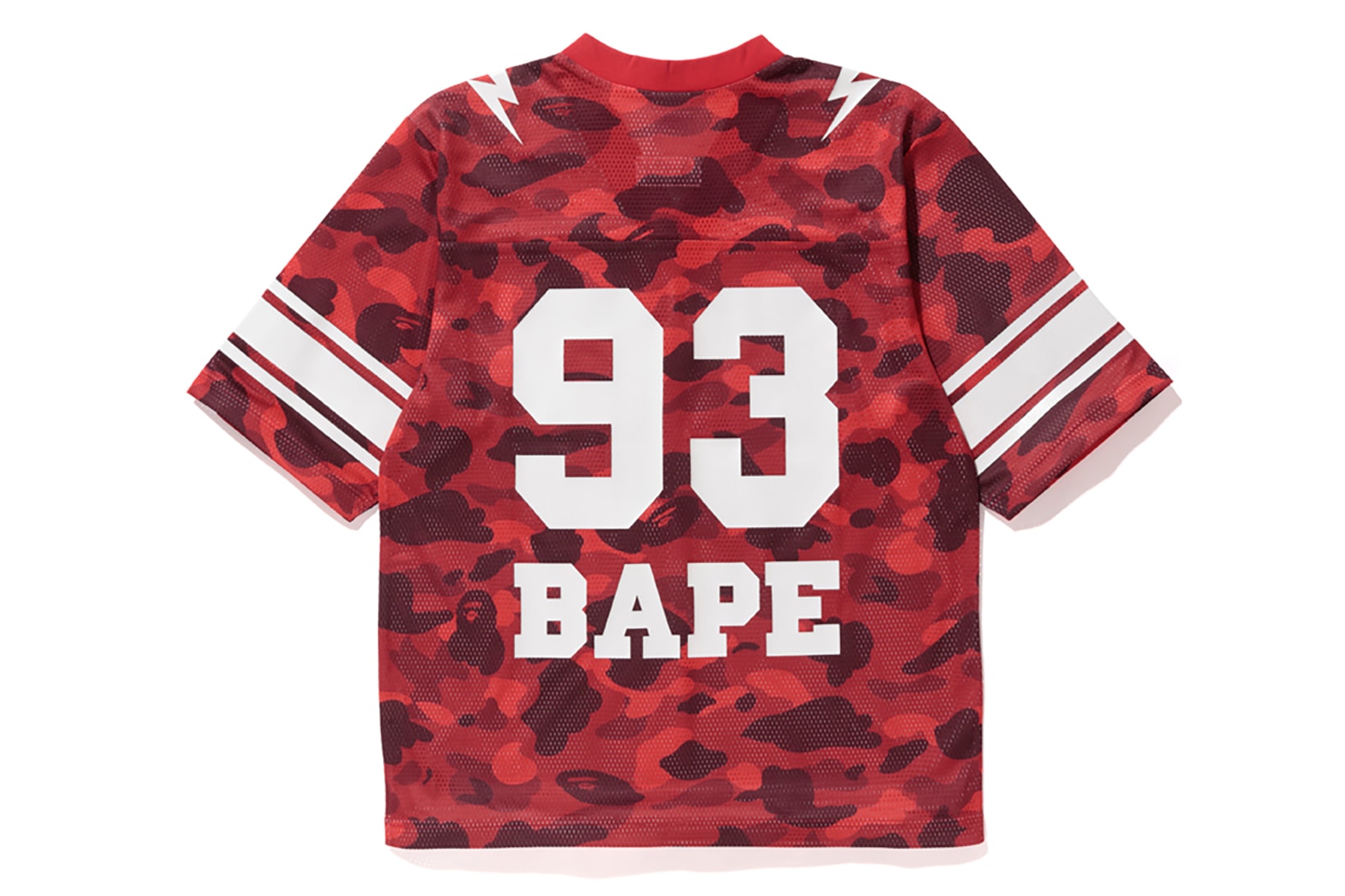 Bape x Champion Red Camouflage NFL Top Reverse
