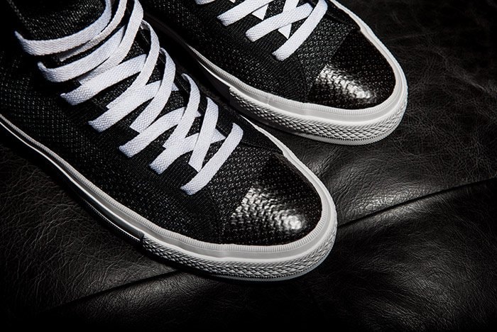 Converse Chuck Taylor All-Star x Nike Flyknit Black Colorway Toe Box