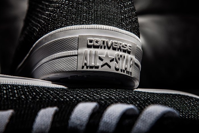 Converse Chuck Taylor All-Star x Nike Flyknit Black Colorway Heel