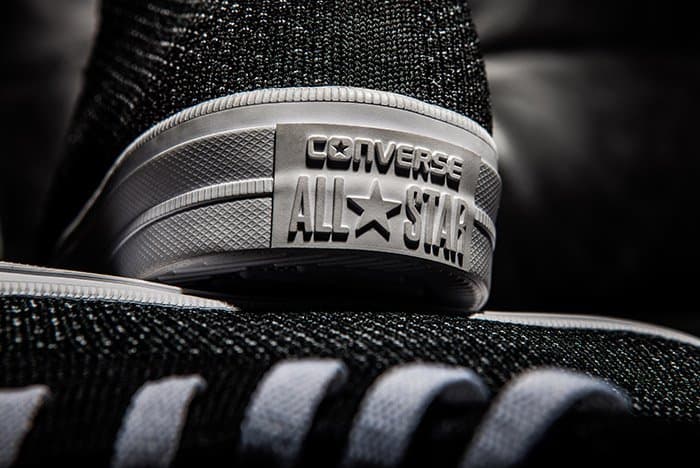 Converse Chuck Taylor All-Star x Nike Flyknit Black Colorway Heel