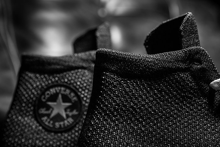 Converse Chuck Taylor All-Star x Nike Flyknit Black Colorway Heel Tab