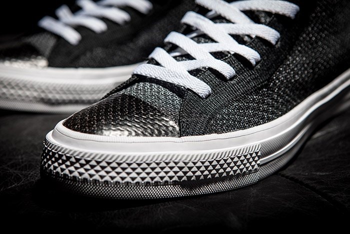 Converse Chuck Taylor All-Star x Nike Flyknit Black Colorway Side View