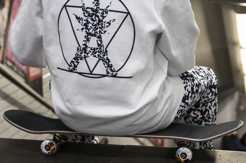 TEALER x Aftermidnight NYC Lookbook White Hoodie Skateboard