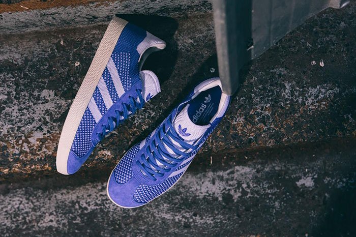 adidas Gazelle Primeknit Scarlet Red Blue Clear Onyx
