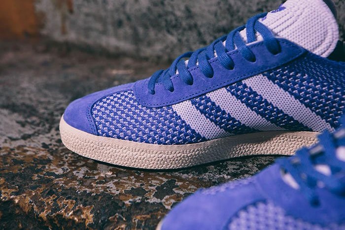adidas Gazelle Primeknit Scarlet Red Blue Clear Onyx