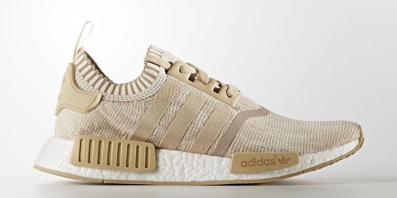 Adidas nmd r1 primeknit linen khaki off white Clearance