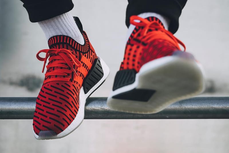 adidas NMD R2 Core Red/Black Striped 