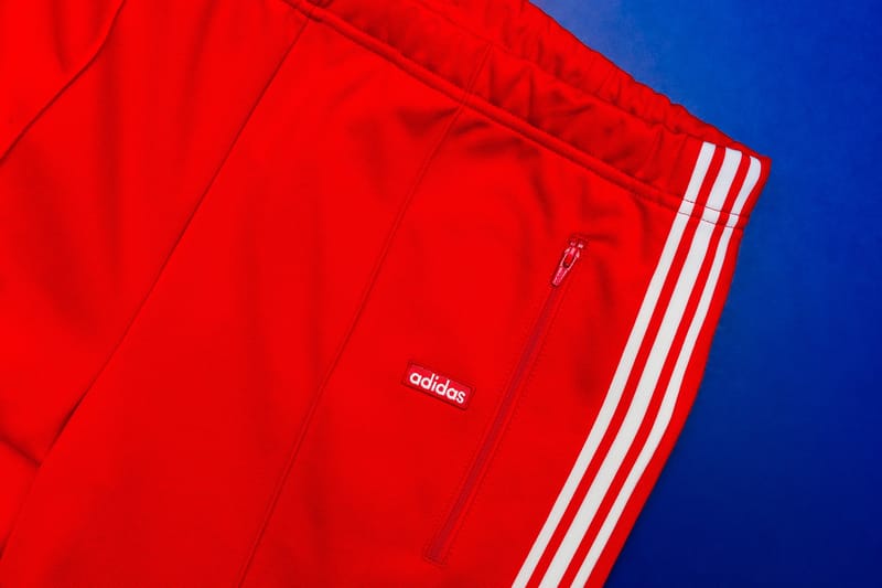 adidas beckenbauer tracksuit red