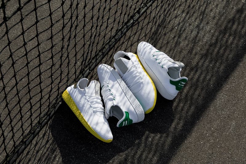 Pharrell Williams adidas tennis hue human race colorway yellow gold