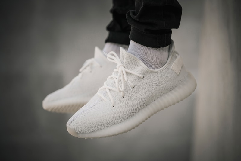 Kanye West adidas Originals YEEZY BOOST 350 V2 Cream White On Feet Closer Look