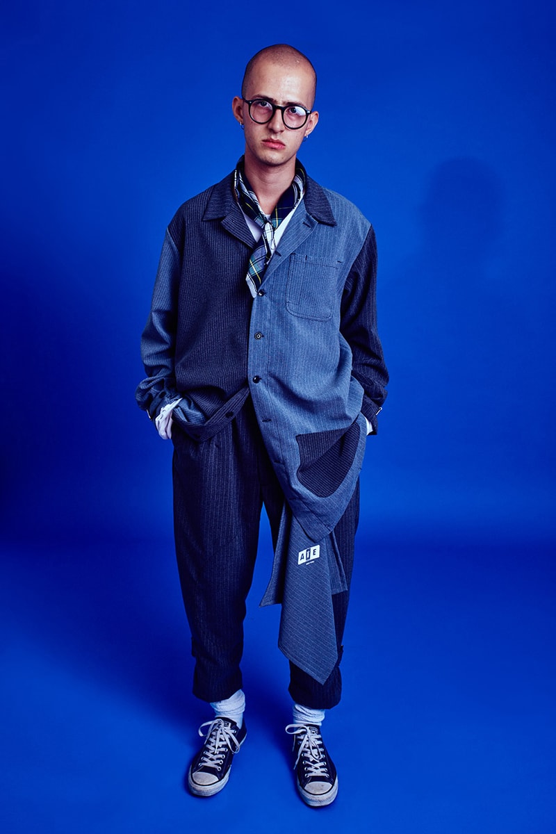 AïE  NEPENTHES NY Debut Workwear Collection Plaid Monochromatic Pinstripe Colorblock Parka