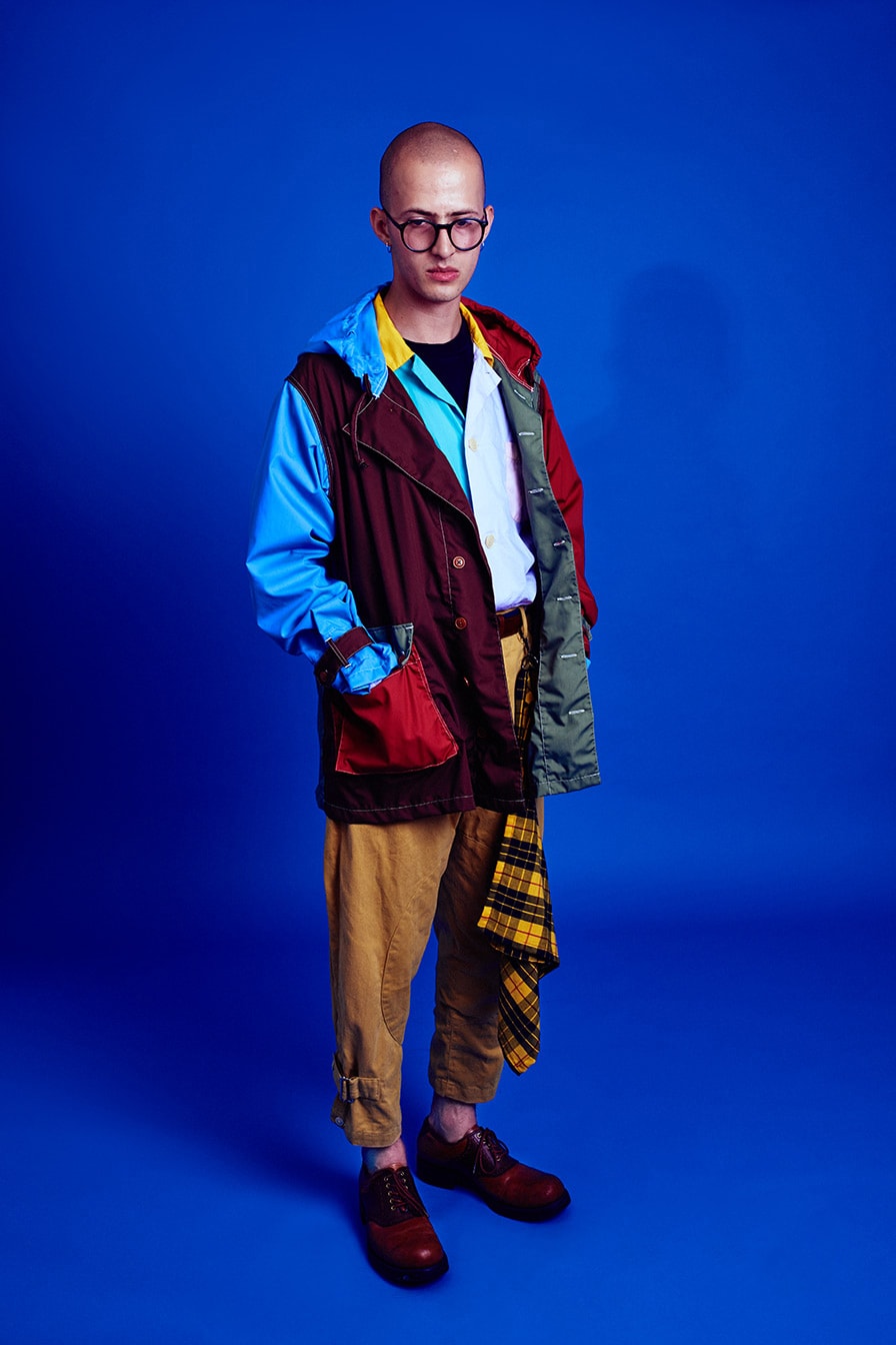 AïE  NEPENTHES NY Debut Workwear Collection Plaid Monochromatic Pinstripe Colorblock Parka
