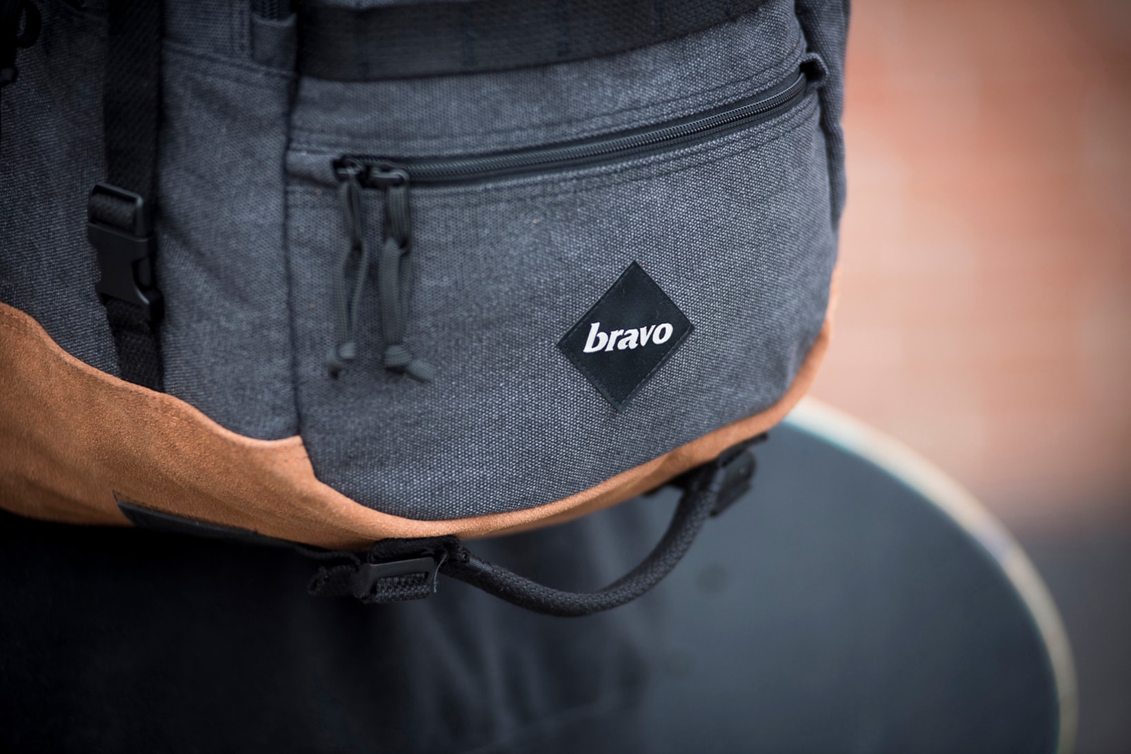 BRAVO Washed Canvas Bags Tote Backpack Shoulder Bag Suede Black White