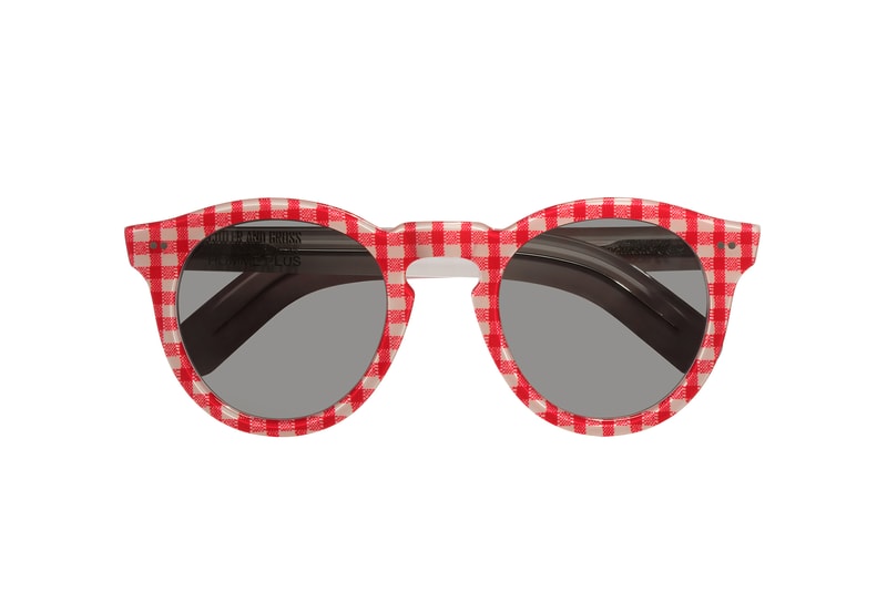 COMME des GARÇONS Cutler & Gross Sunglasses Blue Red Gingham Check