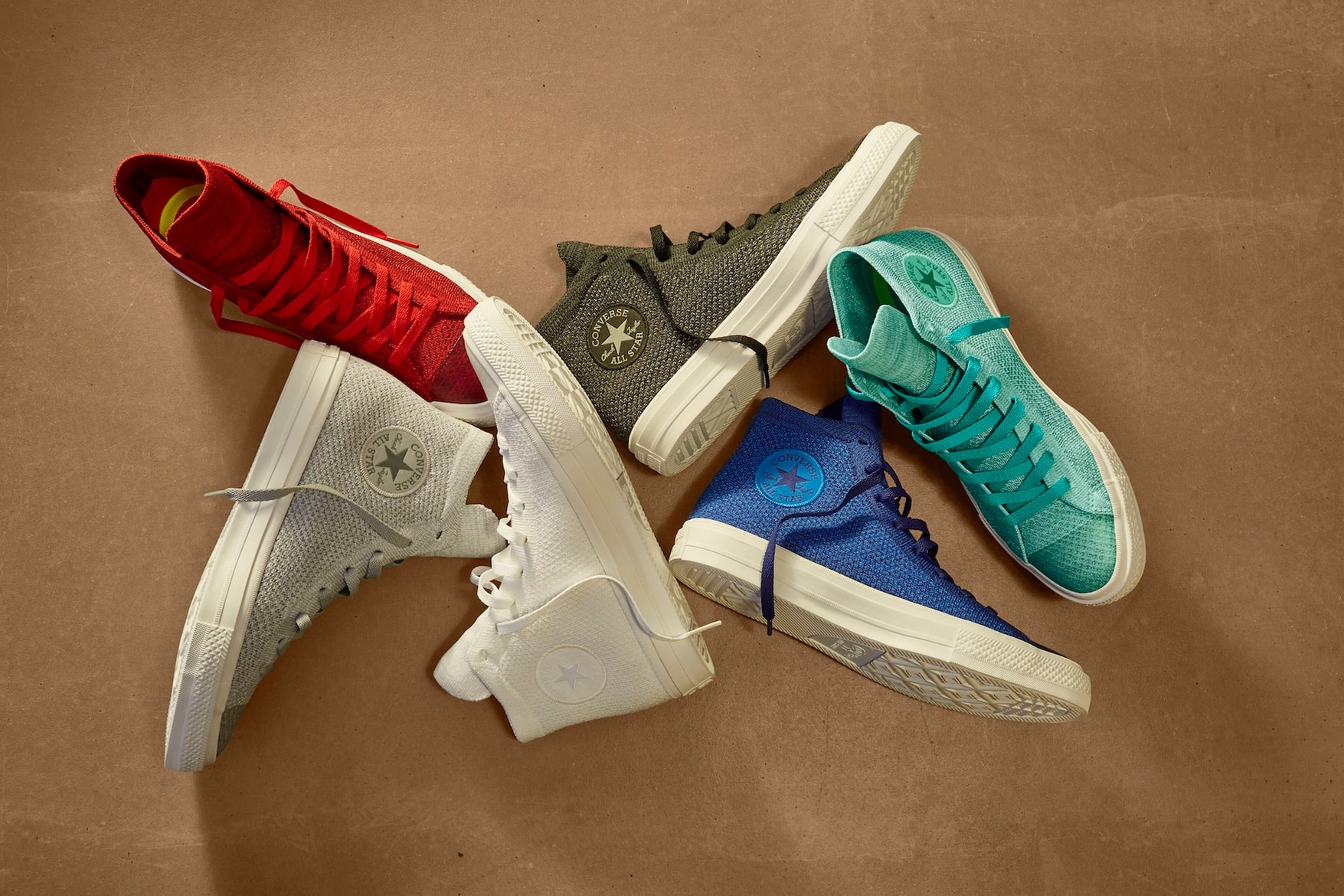 Converse Chuck Taylor All Star Nike Flyknit Black White Red Blue Teal Swoosh Chuck Taylor All Star