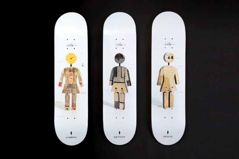 Craig Abell-Champion Customizes Three Decks With Girl Skateboards' Wooden OG Dolls