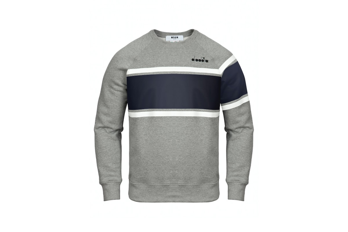 diadora msgm fw17 grey sweater