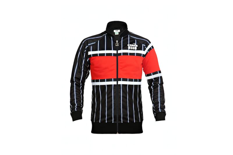 diadora msgm fw17 track jacket red navy