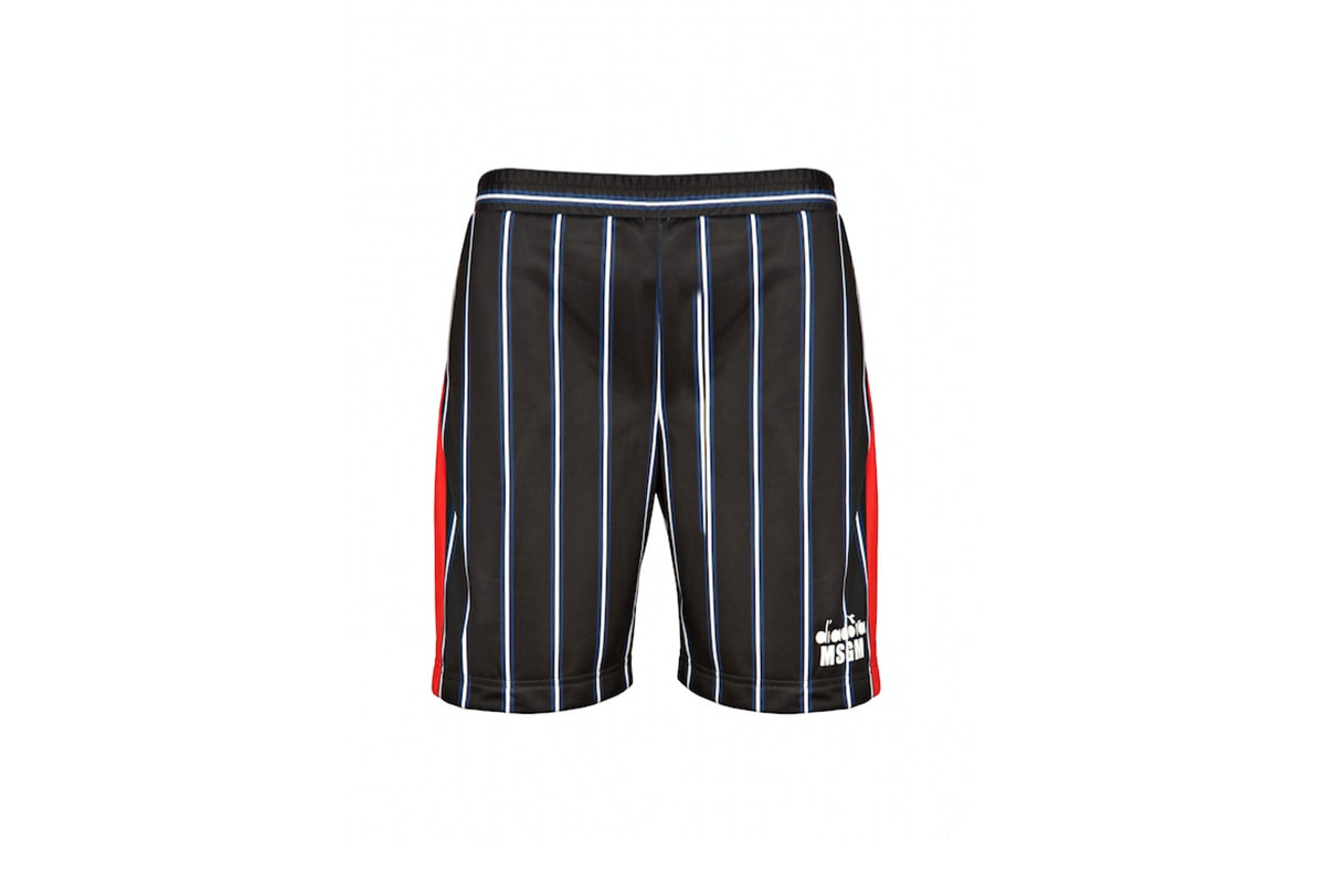 diadora msgm fw17 striped shorts