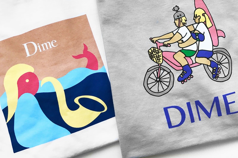 Dime yellow blue white pullover