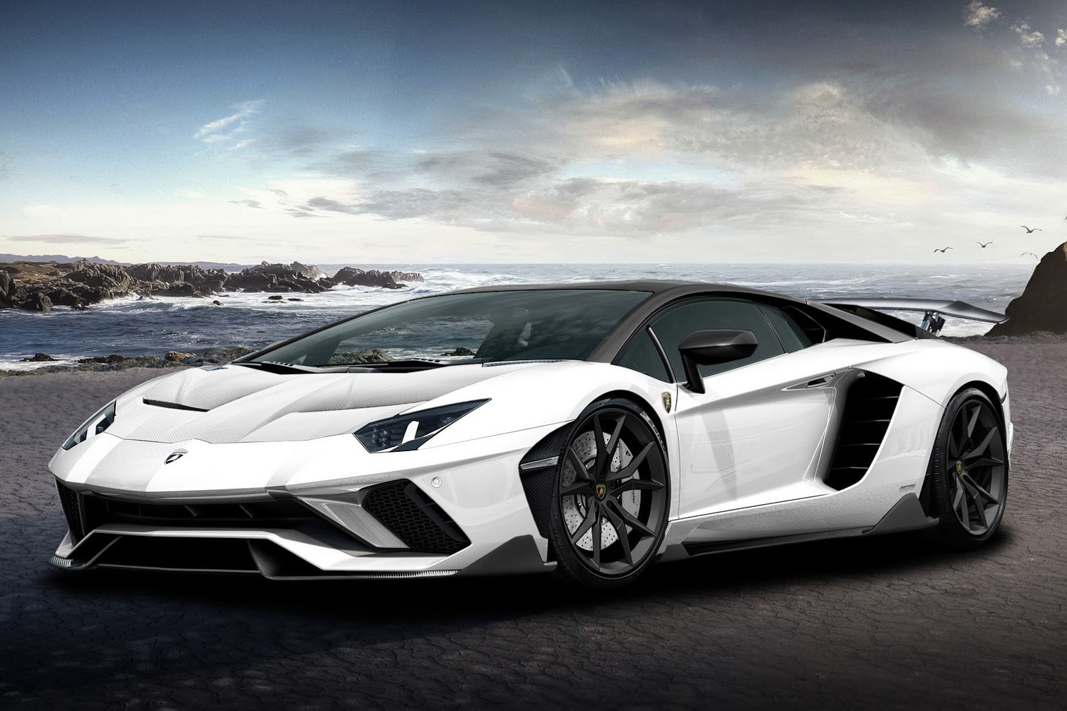 Lamborghini Aventador S: Carbon Fiber Rear Wing Tecno: A