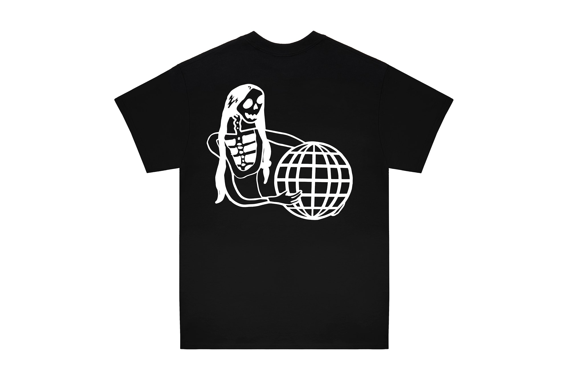 Dreamland Syndicate Black Skeleton Globe T-Shirt