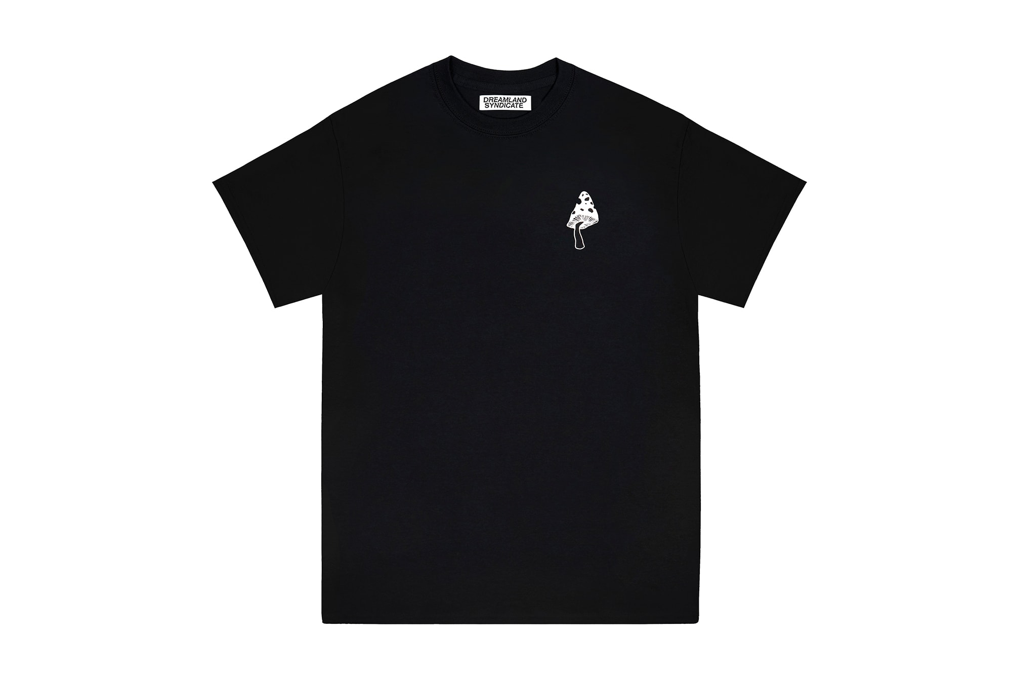 Dreamland Syndicate Black Mushroom Chest Print T-Shirt