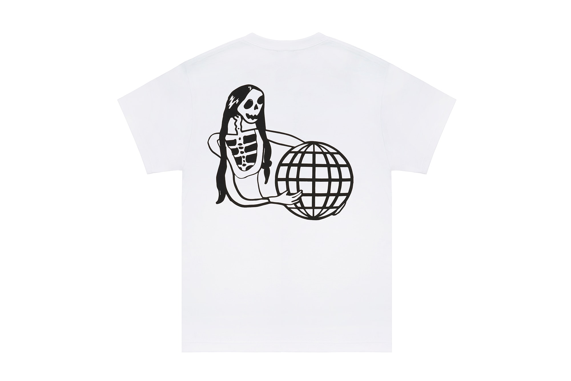 Dreamland Syndicate Skeleton Globe White T-Shirt