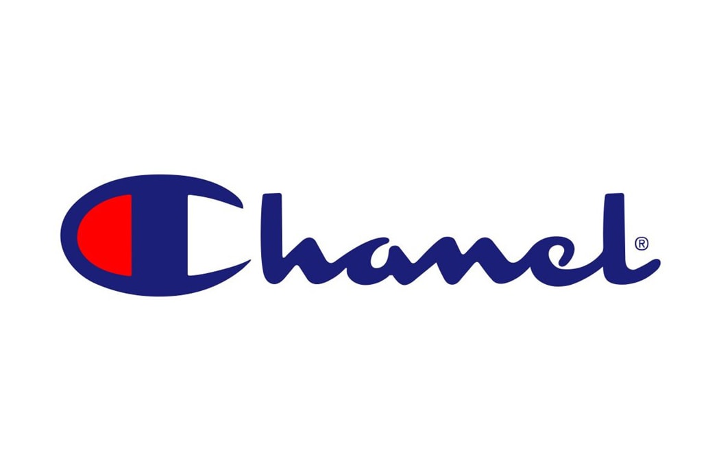 Fashion's Most Iconic Logos Get Redesigned Graphic Designer Reilly Dior Nike Chanel Champion