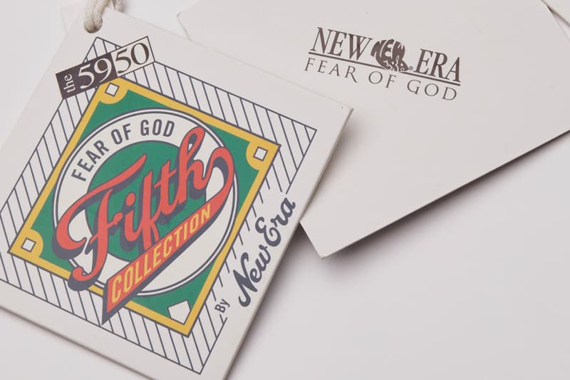Fear of God New Era Fifth Collection Fitted Caps Hats Navy Vintage Gold