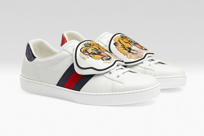 gucci lion shoes