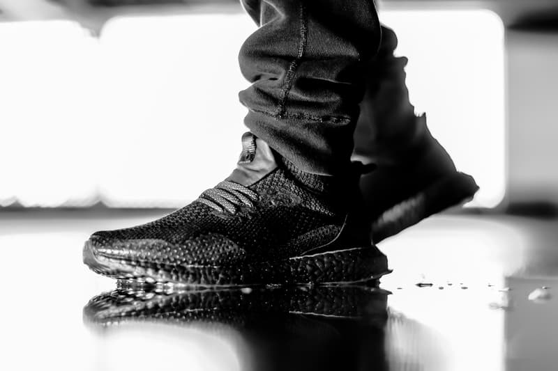 HAVEN x adidas Consortium "Triple Black" UltraBOOST On Feet Look HYPEBEAST Leather Reflective Laces