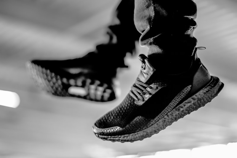 HAVEN x adidas Consortium "Triple Black" UltraBOOST On Feet Look HYPEBEAST Leather Reflective Laces